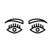 Eyebrow icon Line Icon vector