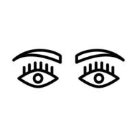 Eyebrow icon Line Icon vector