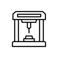 3d Printer Line Icon vector