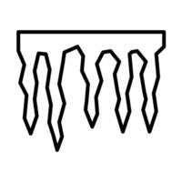 Icicles Line Icon vector