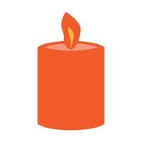Cartoon Burning Flame Candle Icon vector