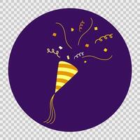 Exploding Party Popper Cone With Confetti vector