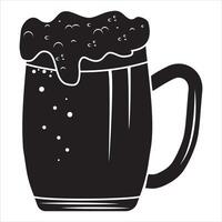 cerveza en un taza, aislado ilustración en un blanco antecedentes vector