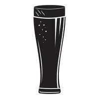 A glass with a milkshake and a straw, an isolated illustration of the icon vector