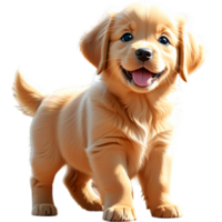 Golden Retriever puppy looking excited png