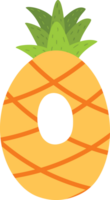 Yellow Pineapple alphabets png