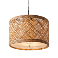 Rattan Ceiling Lamp Isolated on Transparent Background png