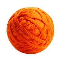 Orange Knitting Ball Isolated on Transparent Background png