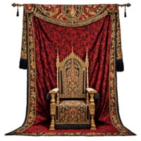 Luxury Throne Room Tapestry Isolated on Transparent Background png