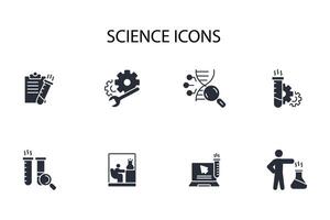 science icon set..Editable stroke.linear style sign for use web design,logo.Symbol illustration. vector