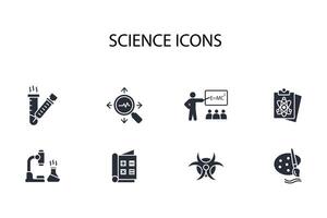 science icon set..Editable stroke.linear style sign for use web design,logo.Symbol illustration. vector