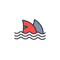 tiburón icono. .editable trazo.lineal estilo firmar para utilizar web diseño,logotipo.símbolo ilustración. vector