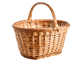 Wicker Basket Isolated on Transparent Background png