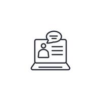 Mentor icon. .Editable stroke.linear style sign for use web design,logo.Symbol illustration. vector
