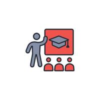 teaching classroom icon. .Editable stroke.linear style sign for use web design,logo.Symbol illustration. vector