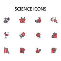 science icon set..Editable stroke.linear style sign for use web design,logo.Symbol illustration. vector