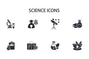 science icon set..Editable stroke.linear style sign for use web design,logo.Symbol illustration. vector