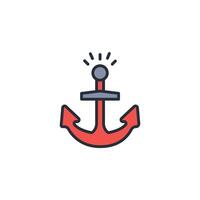 Anchor icon. .Editable stroke.linear style sign for use web design,logo.Symbol illustration. vector