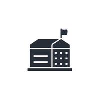 School icon. .Editable stroke.linear style sign for use web design,logo.Symbol illustration. vector