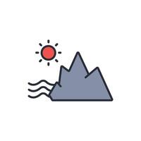 Ocean icon. .Editable stroke.linear style sign for use web design,logo.Symbol illustration. vector