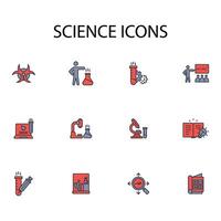 science icon set..Editable stroke.linear style sign for use web design,logo.Symbol illustration. vector