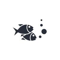 Fish icon. .Editable stroke.linear style sign for use web design,logo.Symbol illustration. vector