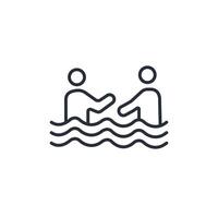 Swim icon. .Editable stroke.linear style sign for use web design,logo.Symbol illustration. vector