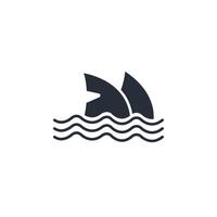 Shark icon. .Editable stroke.linear style sign for use web design,logo.Symbol illustration. vector