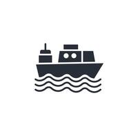 ferry boat icon. .Editable stroke.linear style sign for use web design,logo.Symbol illustration. vector