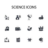 science icon set..Editable stroke.linear style sign for use web design,logo.Symbol illustration. vector