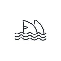 tiburón icono. .editable trazo.lineal estilo firmar para utilizar web diseño,logotipo.símbolo ilustración. vector