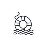 Lifebuoy icon. .Editable stroke.linear style sign for use web design,logo.Symbol illustration. vector