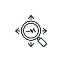 research icon. .Editable stroke.linear style sign for use web design,logo.Symbol illustration. vector