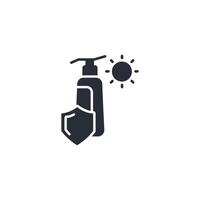 Sunscreen icon. .Editable stroke.linear style sign for use web design,logo.Symbol illustration. vector