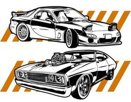 ilustración de coche de carreras vector