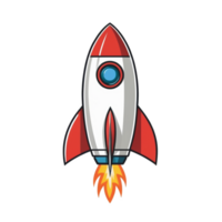 verzameling van raket lancering logo ontwerpen geïsoleerd png