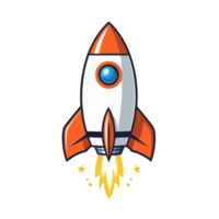 verzameling van raket lancering logo ontwerpen geïsoleerd png