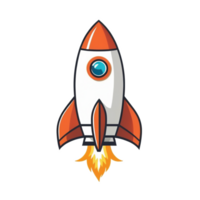 Collection of Rocket Launch Logo Designs Isolated png