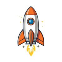 Collection of Rocket Launch Logo Designs Isolated png