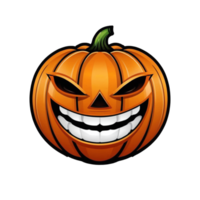 Collection of Creepy Halloween Pumpkin Logo Designs Isolated png