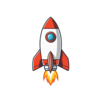 Sammlung von Rakete starten Logo Designs isoliert png