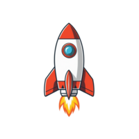 Collection of Rocket Launch Logo Designs Isolated png