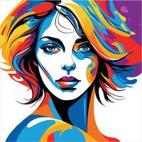 Abstract woman art vector