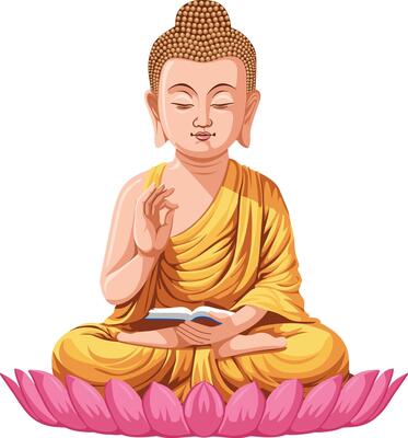 Buddha colored lineart