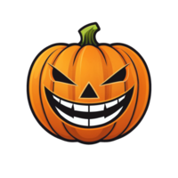 collection de terrifiant Halloween citrouille logo dessins isolé png