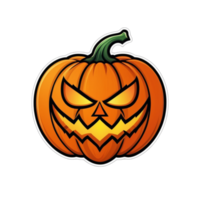 verzameling van griezelig halloween pompoen logo ontwerpen geïsoleerd png