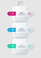 Infographic template business concept with workflow. vector