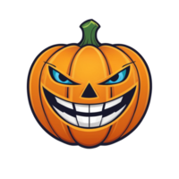 Sammlung von gruselig Halloween Kürbis Logo Designs isoliert png