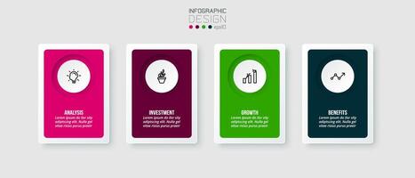 concepto de negocio de plantilla infográfica con opción. vector