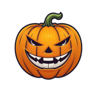 Sammlung von gruselig Halloween Kürbis Logo Designs isoliert png